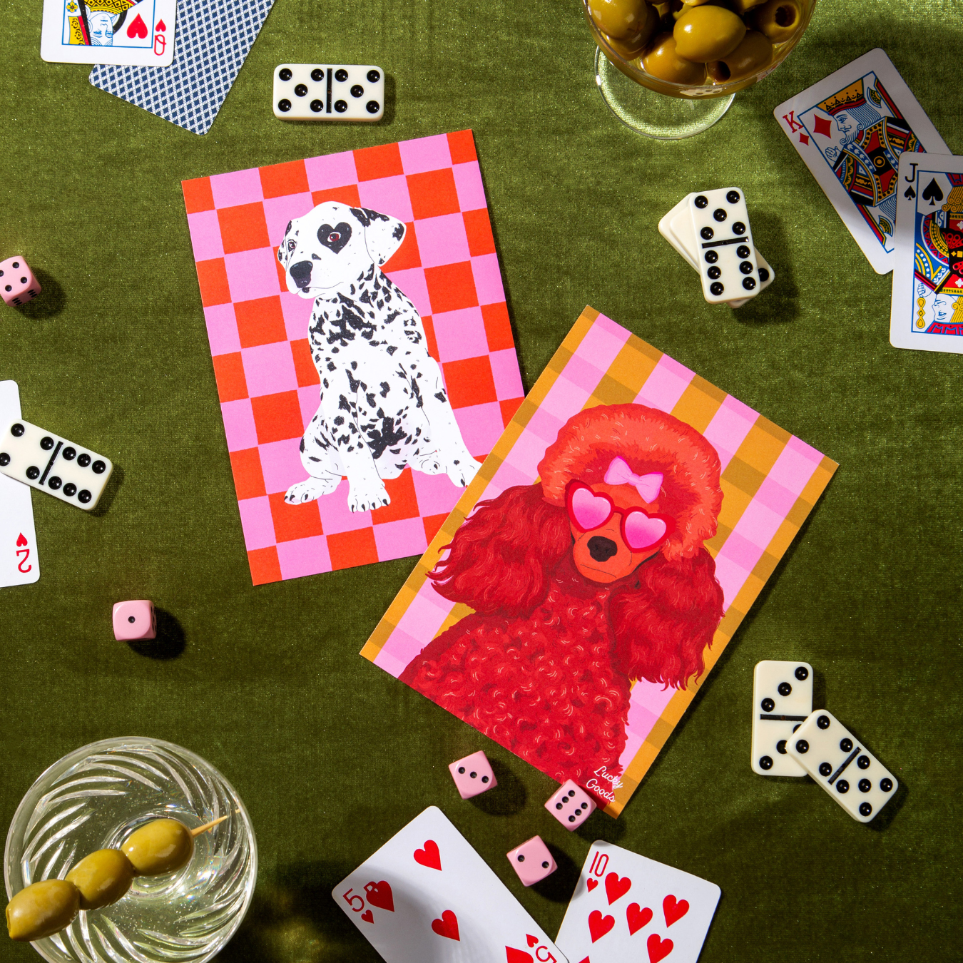 Fancy Poodle with Sunglasses Portrait Print