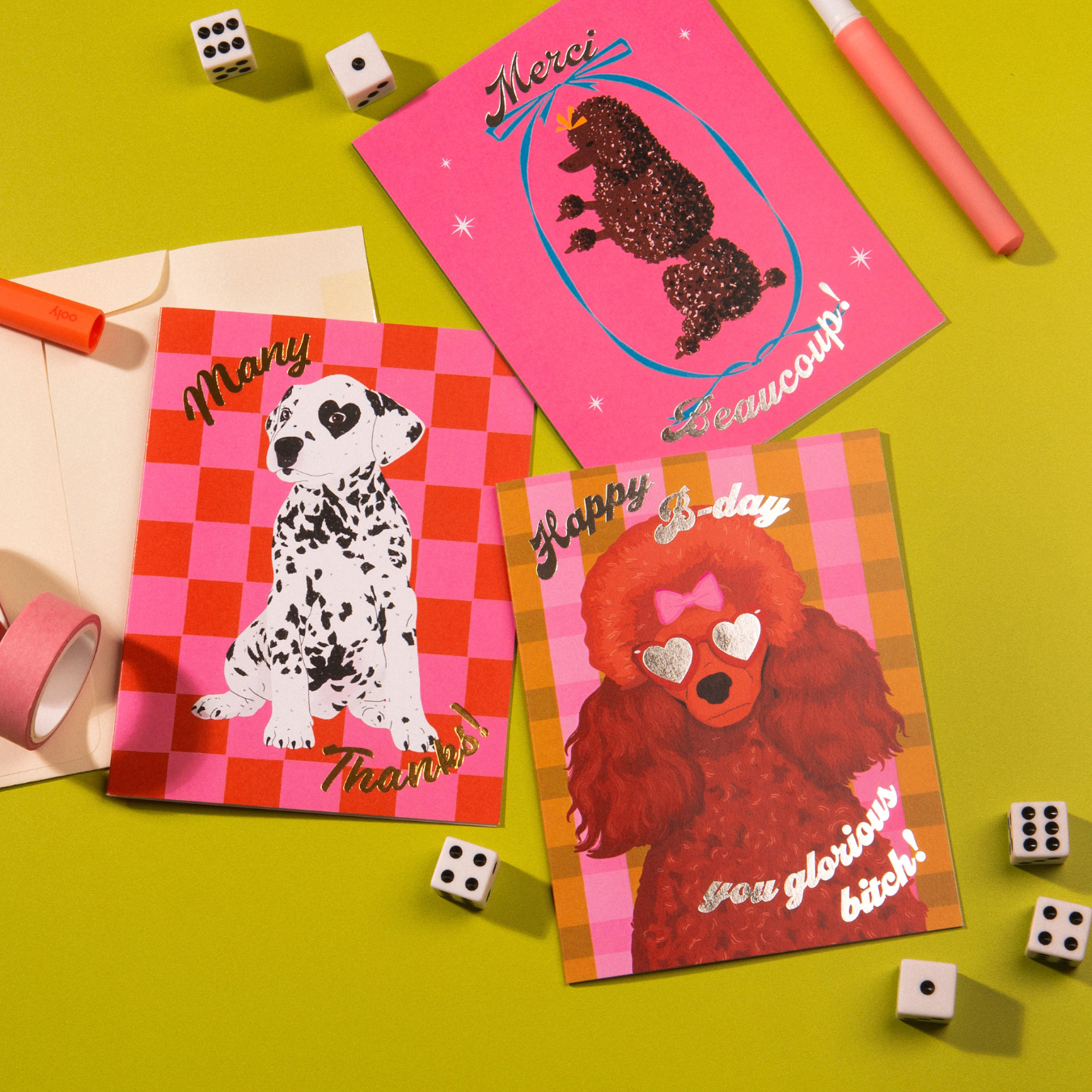 Merci Beaucoup Poodle Card