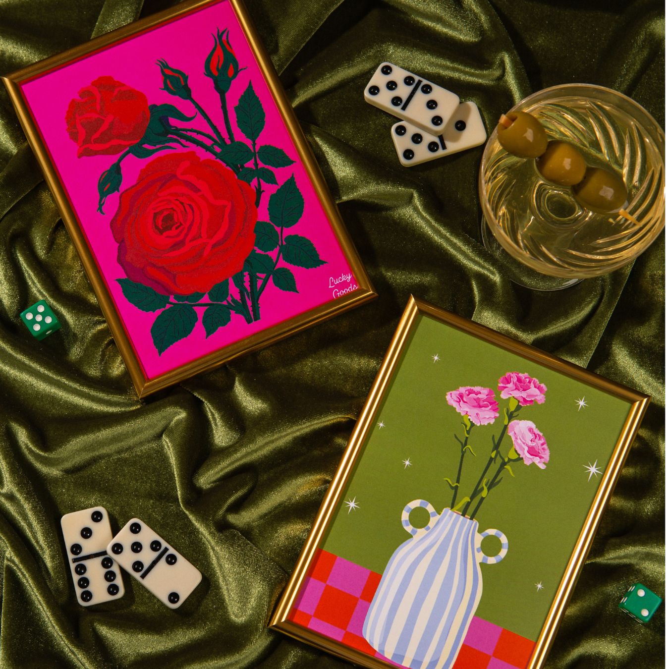 Roses in Hot Pink Portrait Print