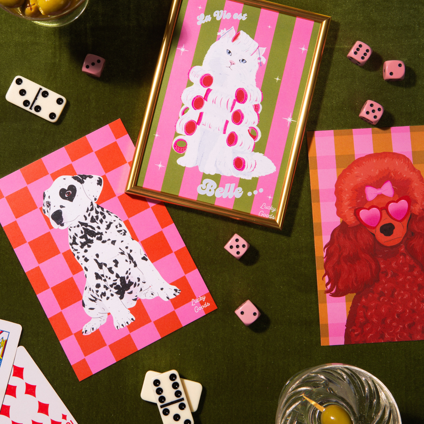 Heart Eye Dalmatian Portrait Print