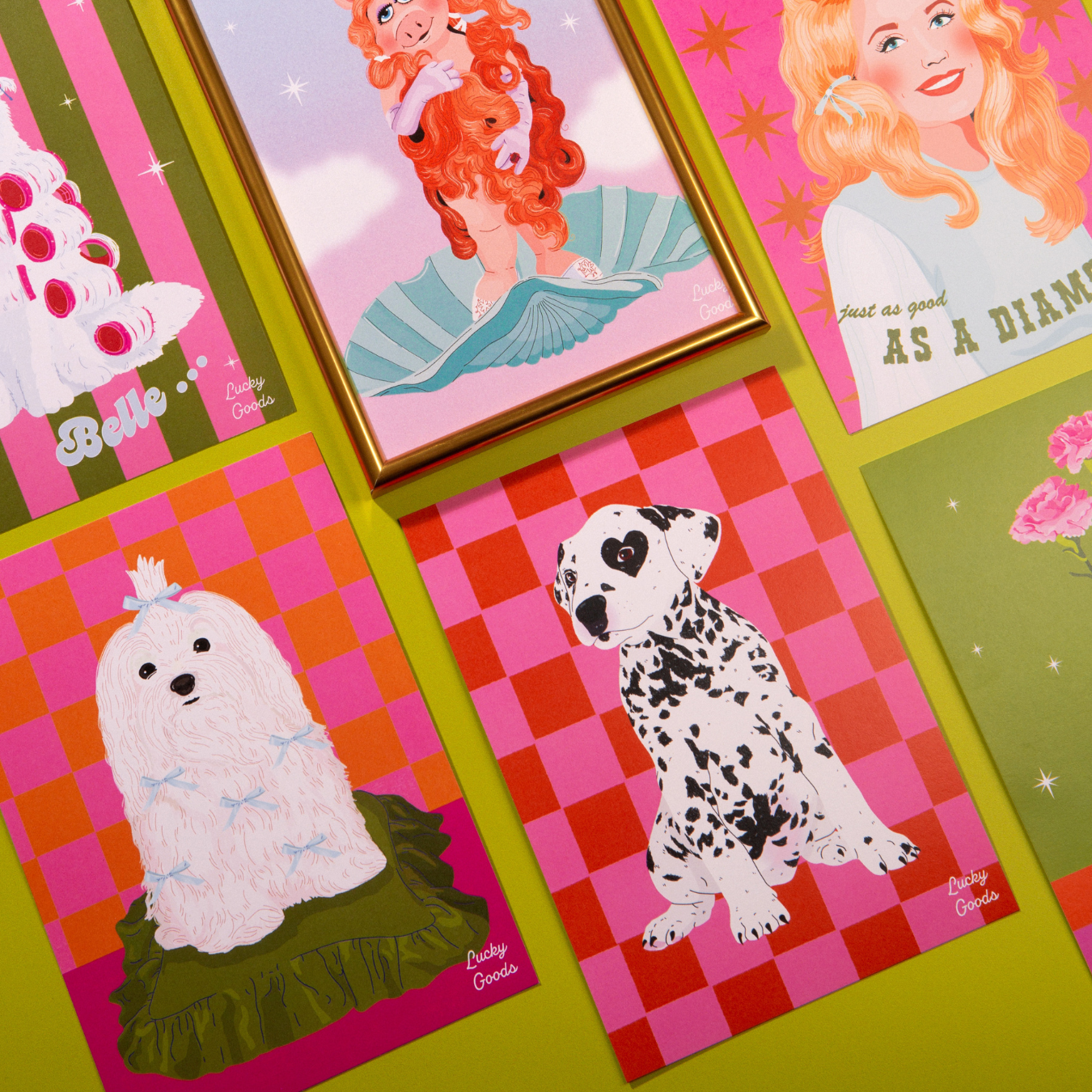 Heart Eye Dalmatian Portrait Print