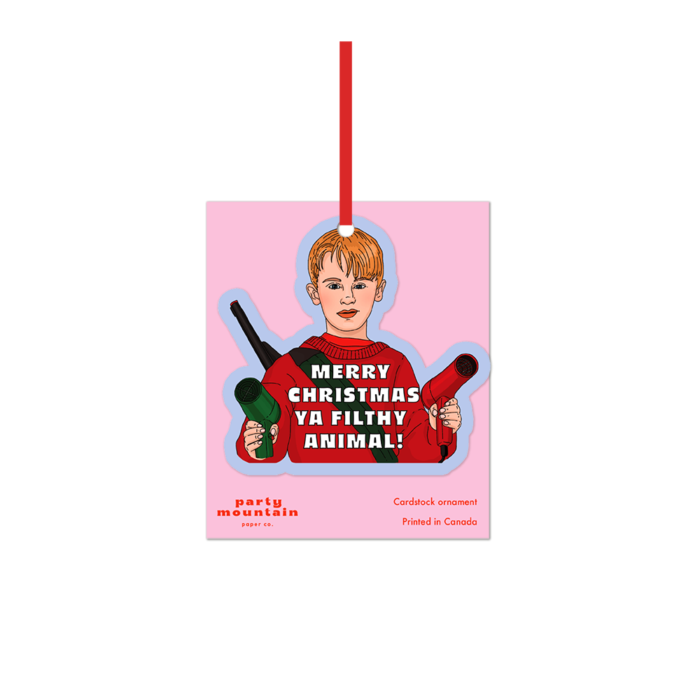 Filthy Animal Cardstock Ornament