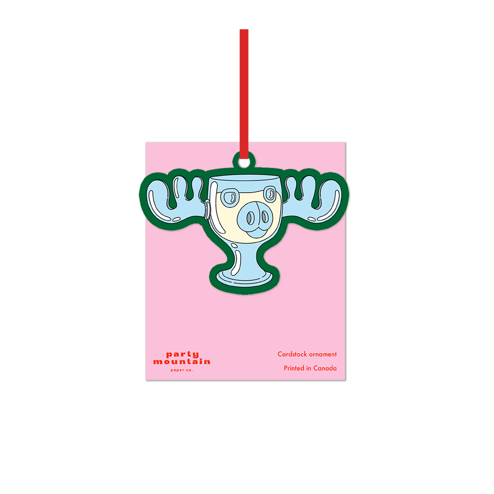 Moose Mug Cardstock Ornament