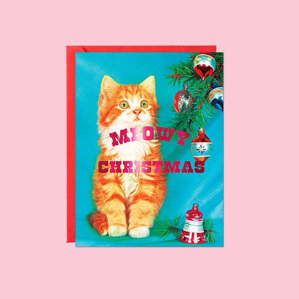 Meowy Christmas Kitty Card