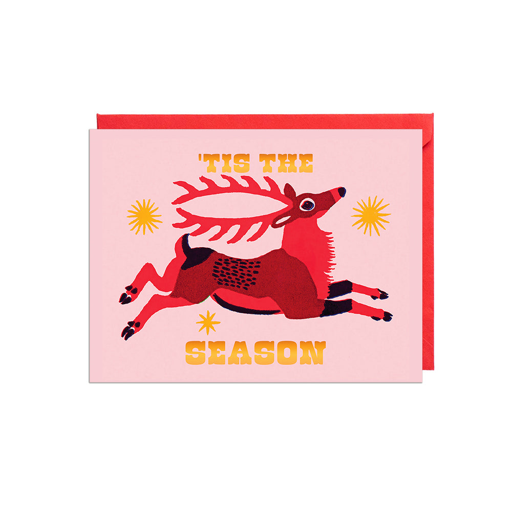 'Tis The Season Reindeer Card