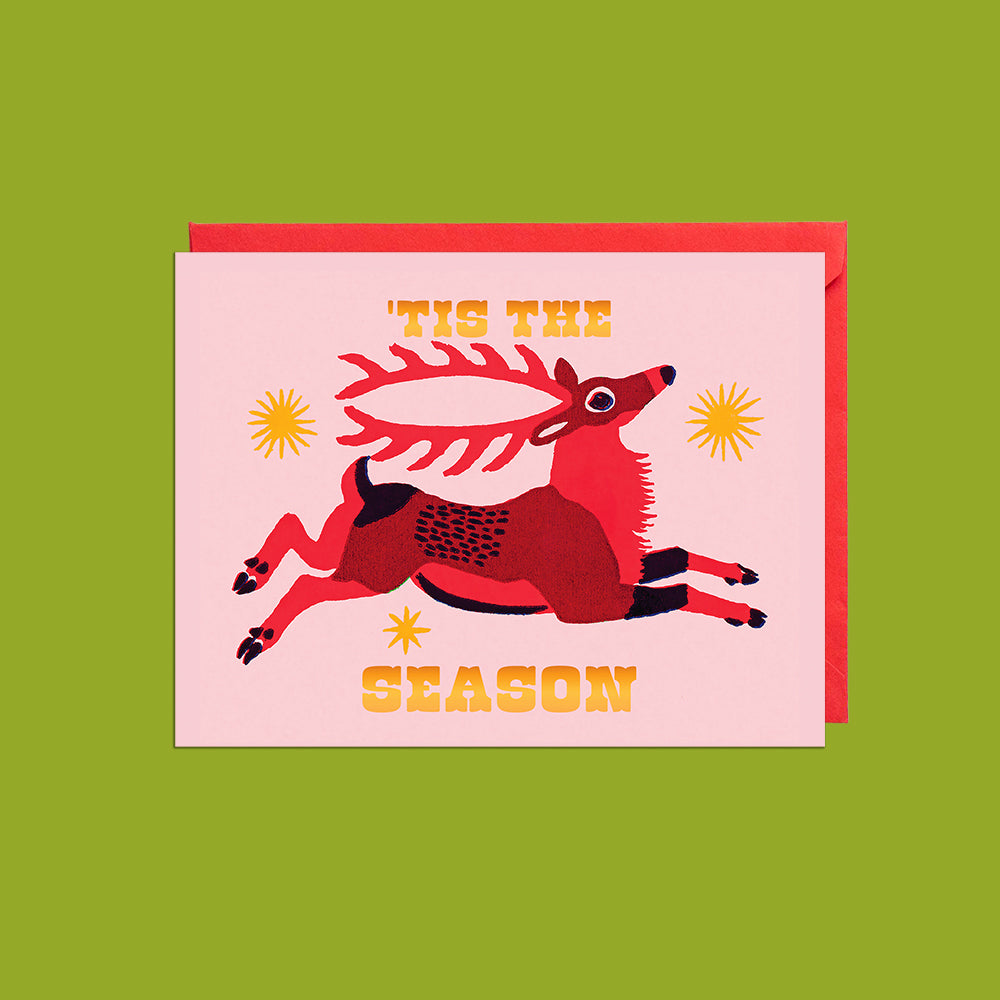 'Tis The Season Reindeer Card