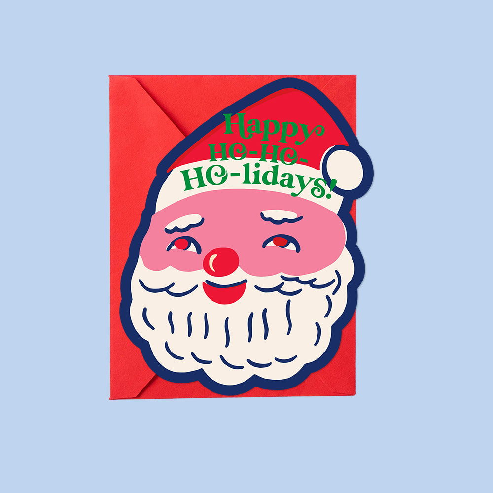 Ho-Ho-Holidays Santa Die-Cut Card
