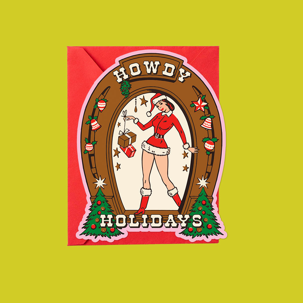 Howdy Holidays Die-Cut Card