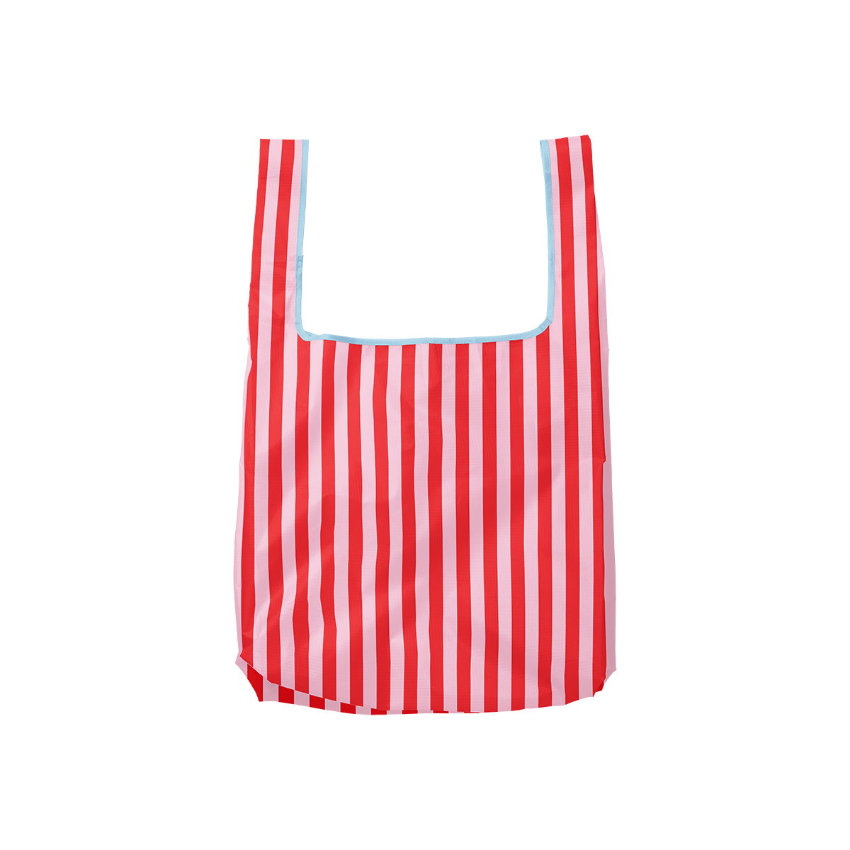 Pink & Red Stripes Foldable Nylon Tote