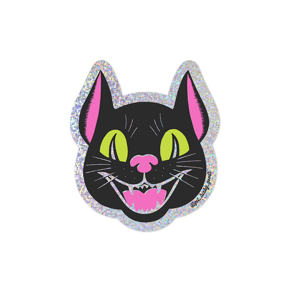 Happy Bat Glitter Sticker