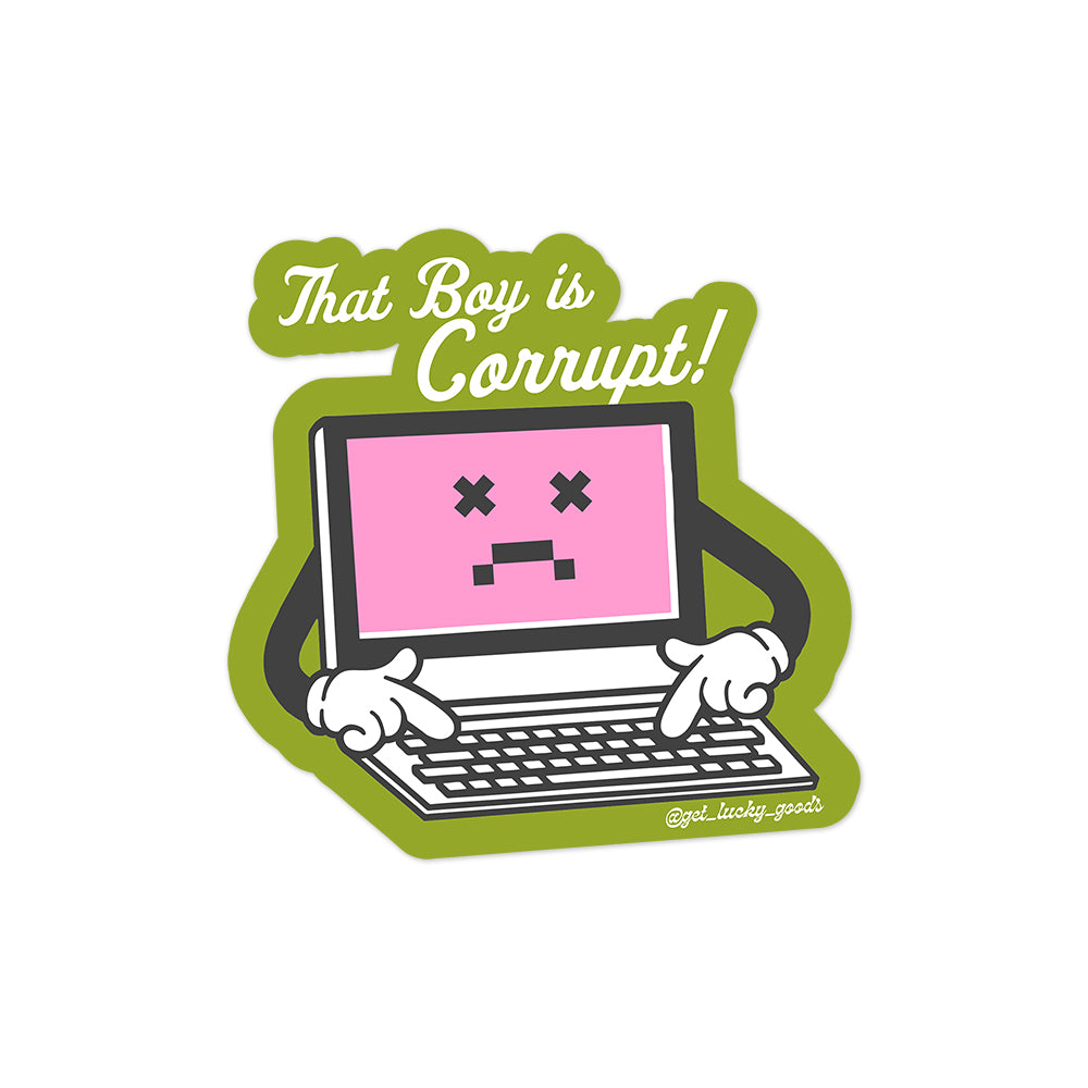 Corrupt Boy Sticker
