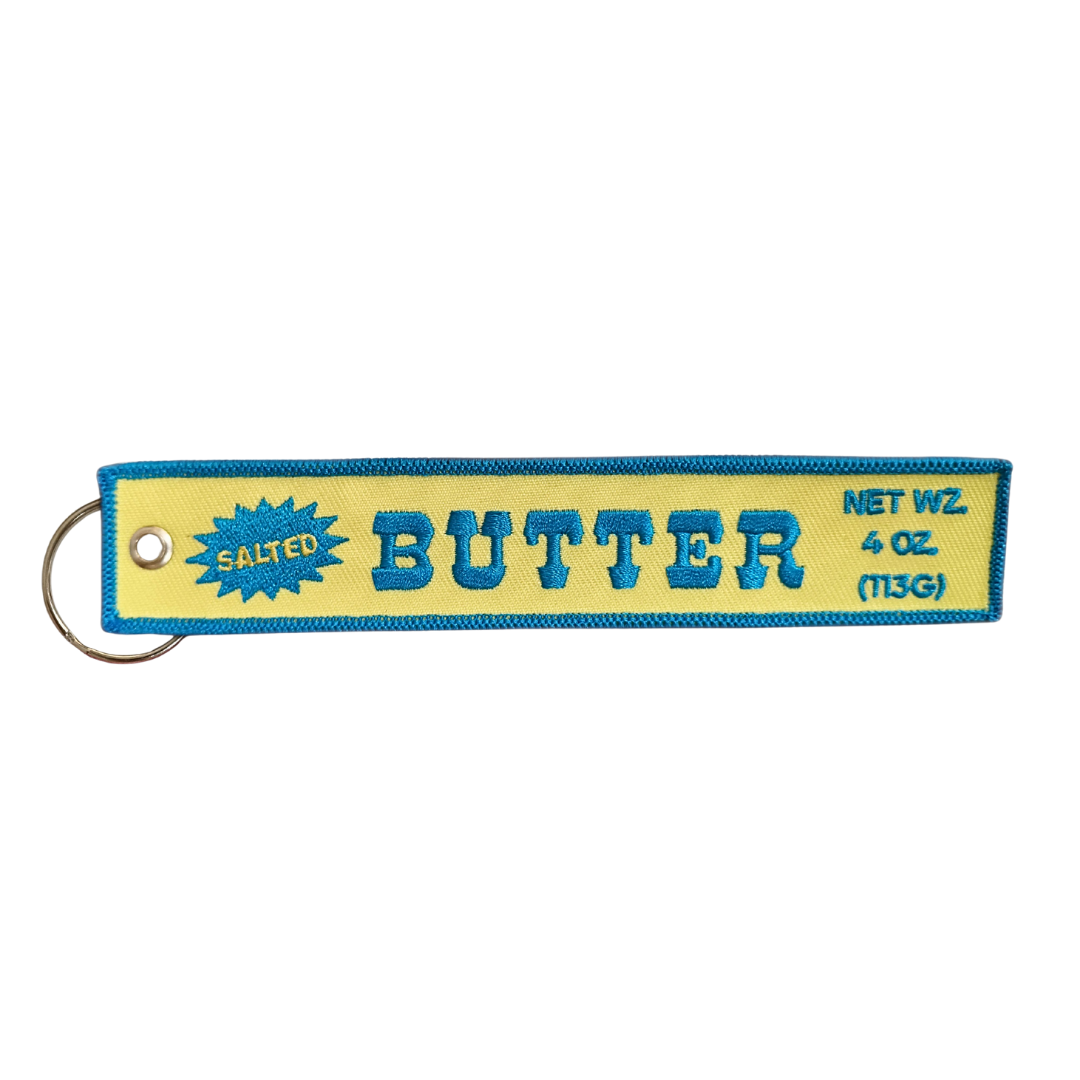 Butter Embroidered Keychain