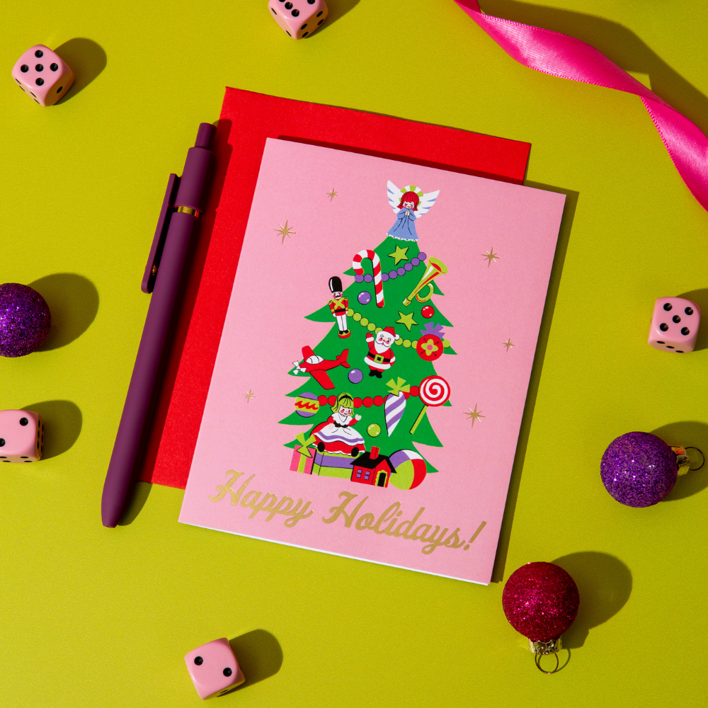 Happy Holidays Tree Card