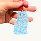Vintage Ceramic Cat Acetate Ornament