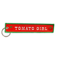 Tomato Girl Embroidered Keychain