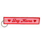 Dog Mama Embroidered Keychain
