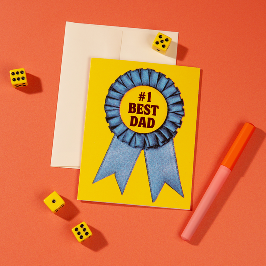 #1 Dad Ribbon Card
