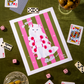 La Vie est Belle Kitty Portrait Print