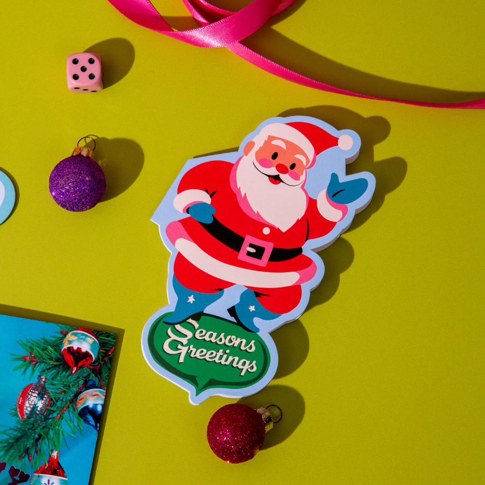 Season's Greetings Santa Die-Cut Card