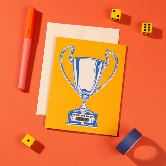 #1 Dad Trophy Card