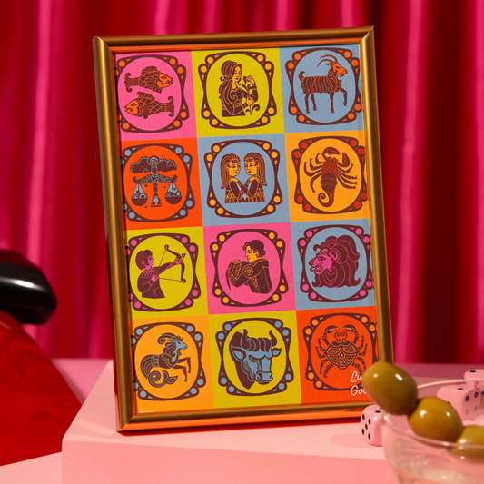 Zodiac Print Portrait Print