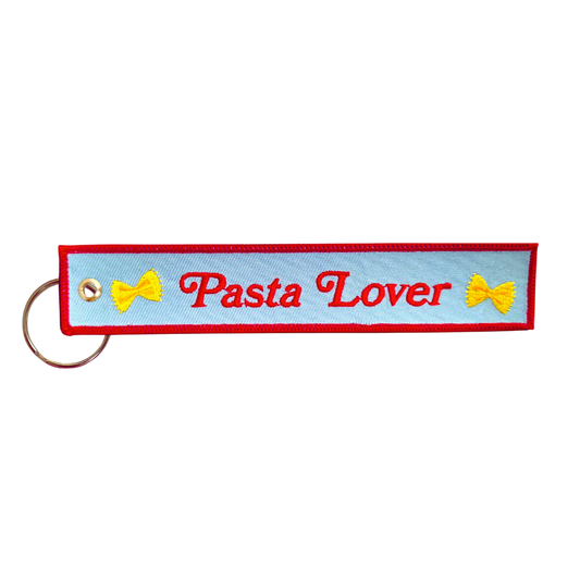 Pasta Lover Embroidered Keychain