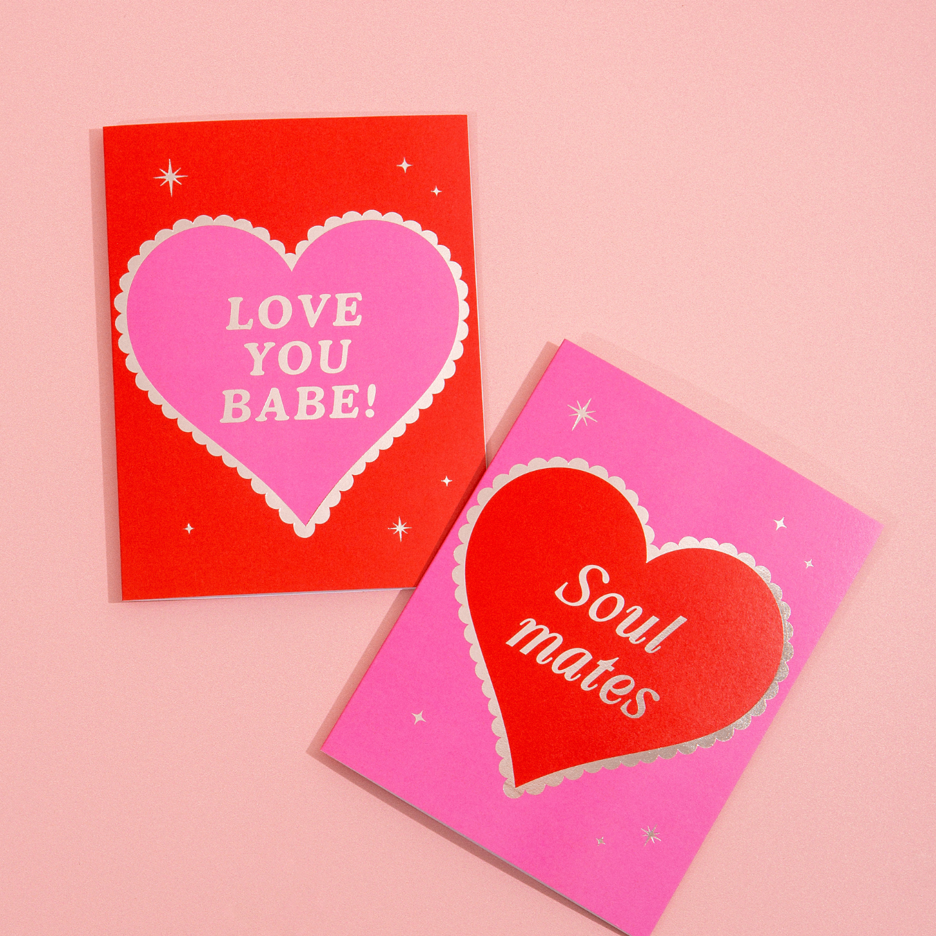 Love You Babe Foil Heart Card