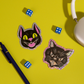 Spooky Kitty Glitter Sticker