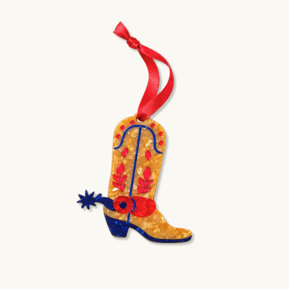 Cowboy Boot Acetate Ornament