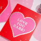 Love You Babe Foil Heart Card