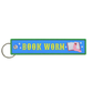 Book Worm Embroidered Keychain