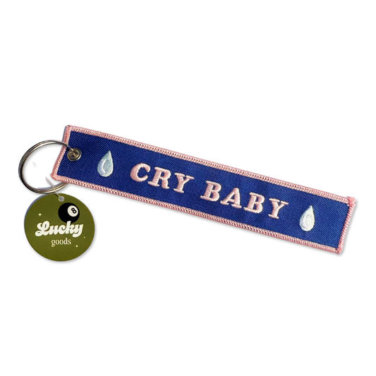 Cry Baby Embroidered Keychain
