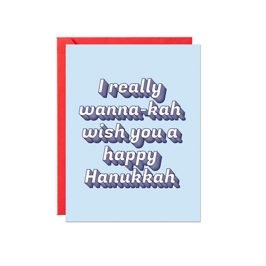 Wanna-kah Wish You a Happy Hanukkah Card