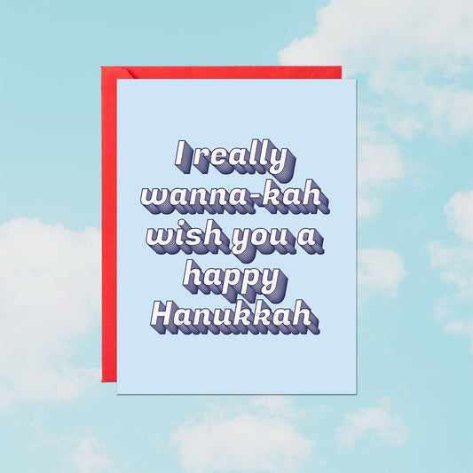 Wanna-kah Wish You a Happy Hanukkah Card