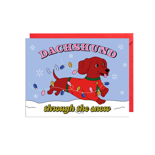 Dachshund Through The Snow Card