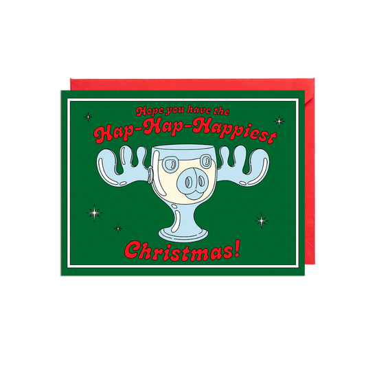 Moose Mug Happiest Christmas Card
