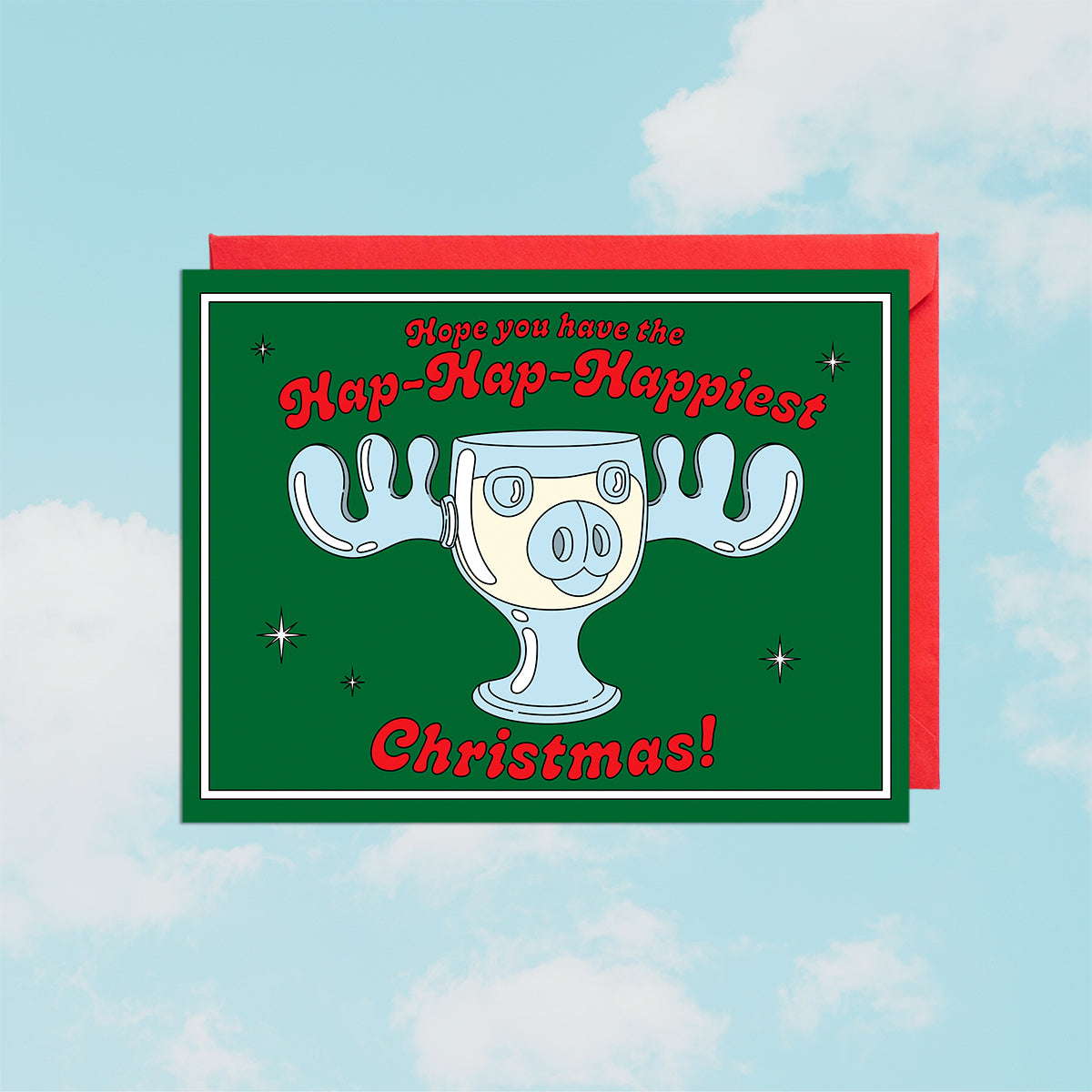 Moose Mug Happiest Christmas Card