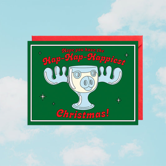 Moose Mug Happiest Christmas Card