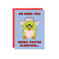 Sees You Sleeping Furby Card