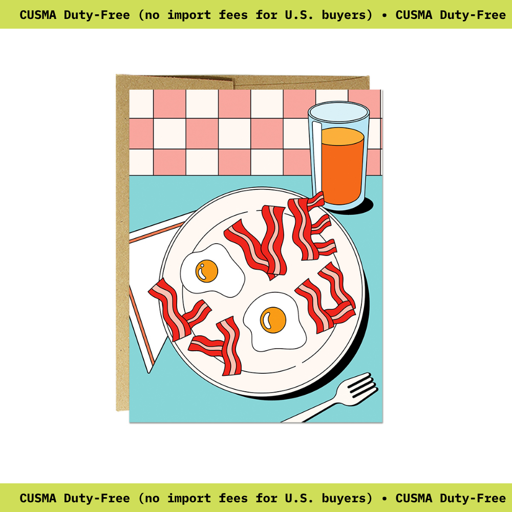 Love You Breakfast Card