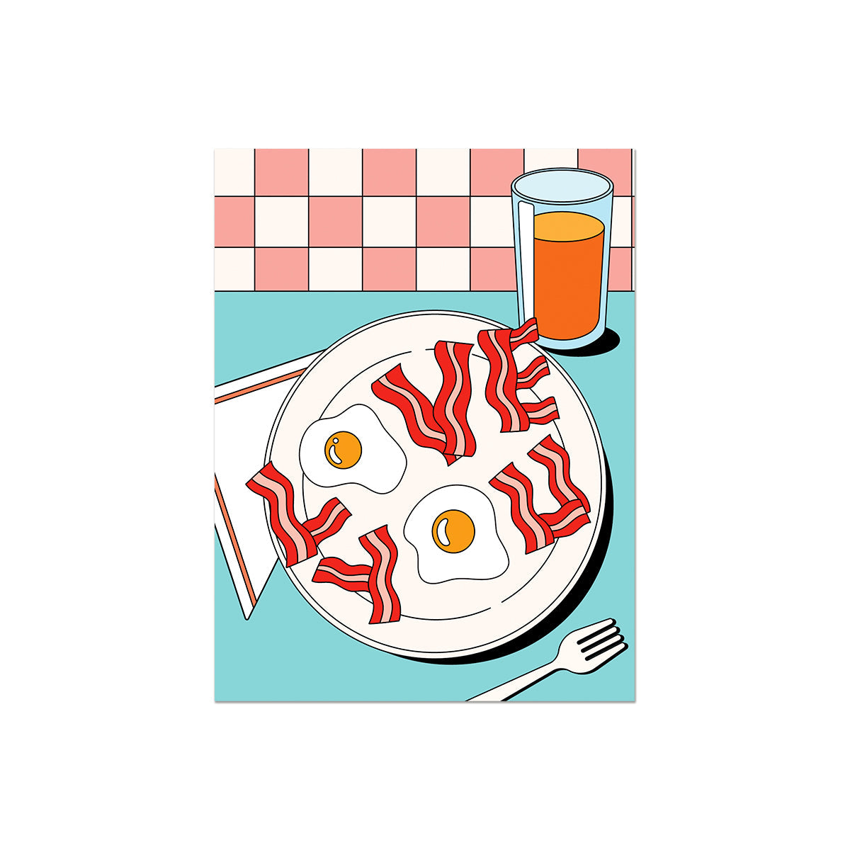 Love You Breakfast Card
