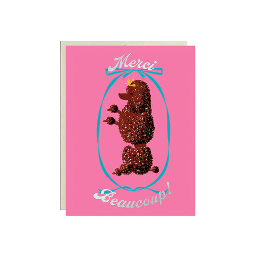 Merci Beaucoup Poodle Card