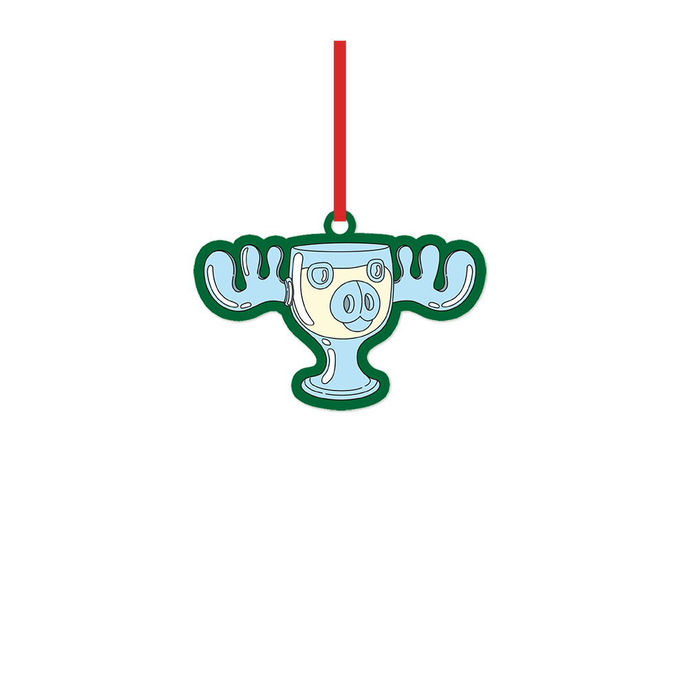 Moose Mug Cardstock Ornament