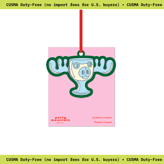 Moose Mug Cardstock Ornament