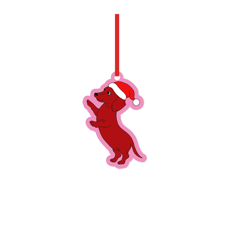 Christmas Weenie Cardstock Ornament