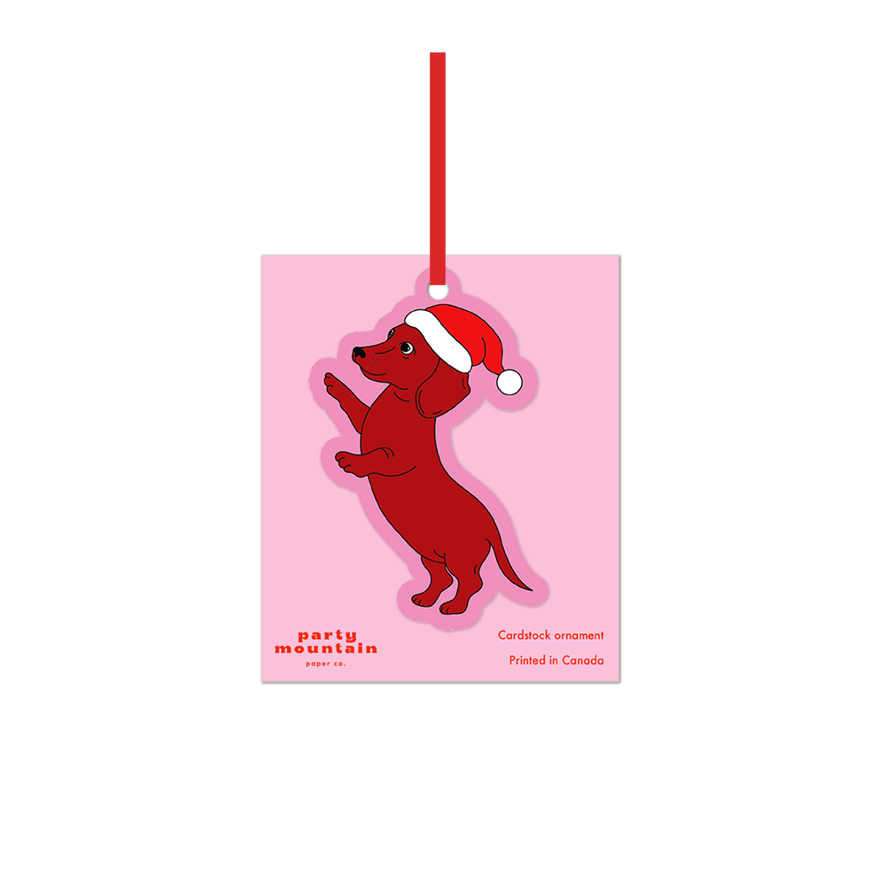 Christmas Weenie Cardstock Ornament