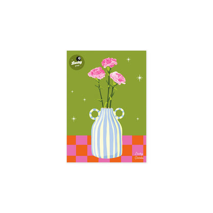 Peonies Vase Still Life Portrait Print