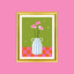 Peonies Vase Still Life Portrait Print
