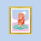 Birth of a Goddess Piggy Portrait Print