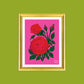 Roses in Hot Pink Portrait Print